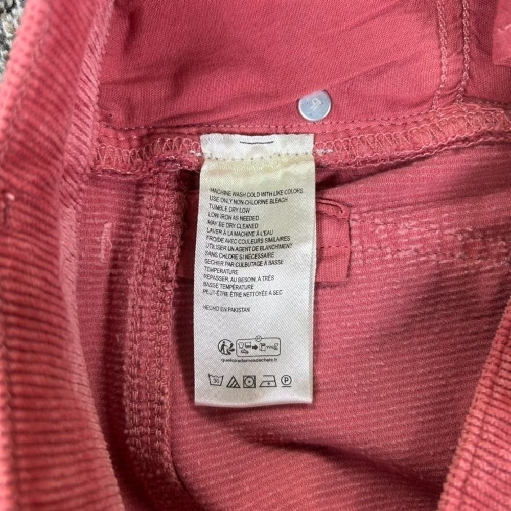 Anthropologie Pilcro The Yaya Corduroy Pants Womens 27 Mid Rise Rose Pink Casual - Picture 5 of 12